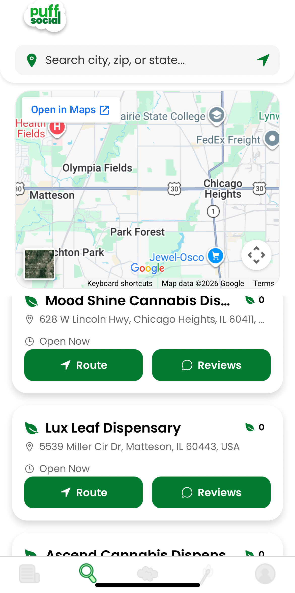 Puff Social - Dispensary Finder